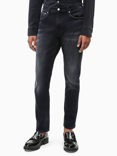 Calvin Klein Ruhák HU807009 | Calvin Klein CKJ 056 Athletic Tapered Férfi Farmernadrág Kék / Fekete